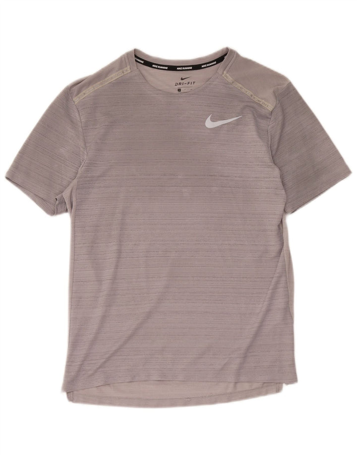 Tricou Nike Dri Fit pentru bărbați Top mic, gri, poliester cu pături