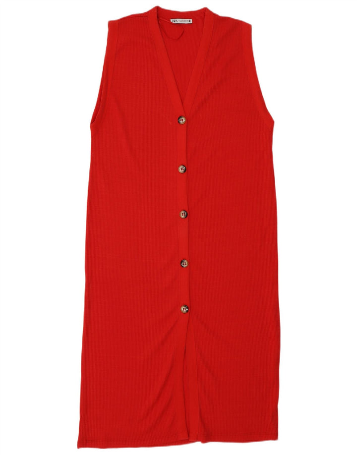 Rochie Maxi fără mâneci pentru femei Zara UK 14 Medium Red