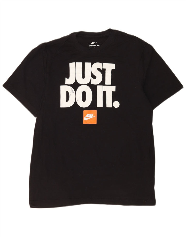 Tricou grafic Nike pentru bărbați Top mediu negru bumbac
