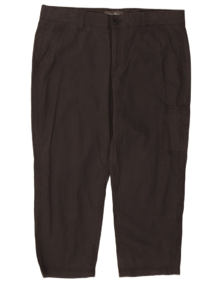 EDDIE BAUER Pantaloni capri drepti pentru femei US 14 XL W36 L23 gri