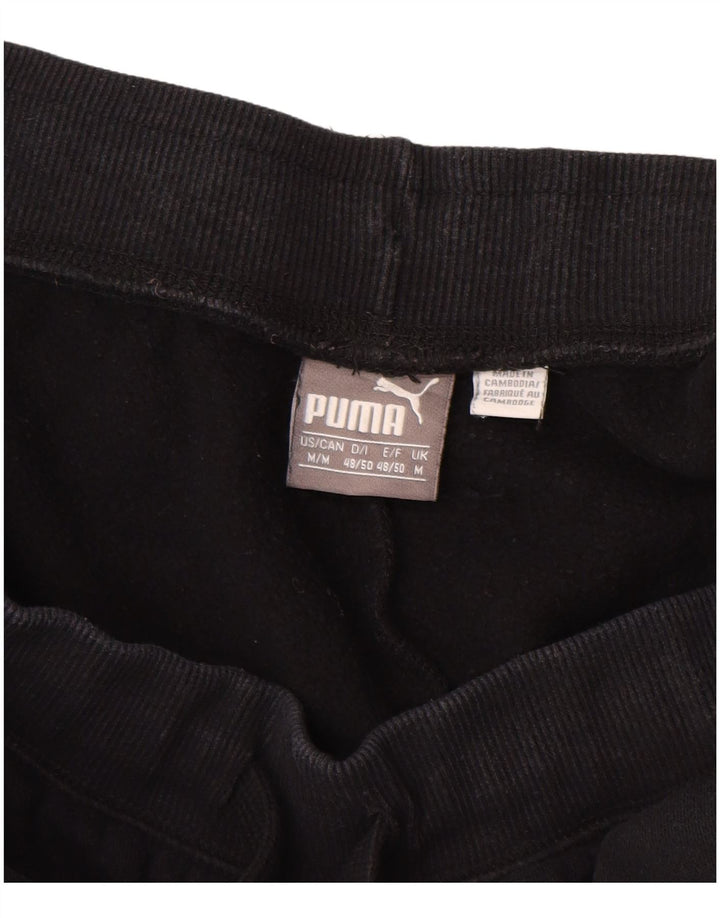 Pantaloni de trening PUMA pentru femei UK 12, bumbac mediu negru