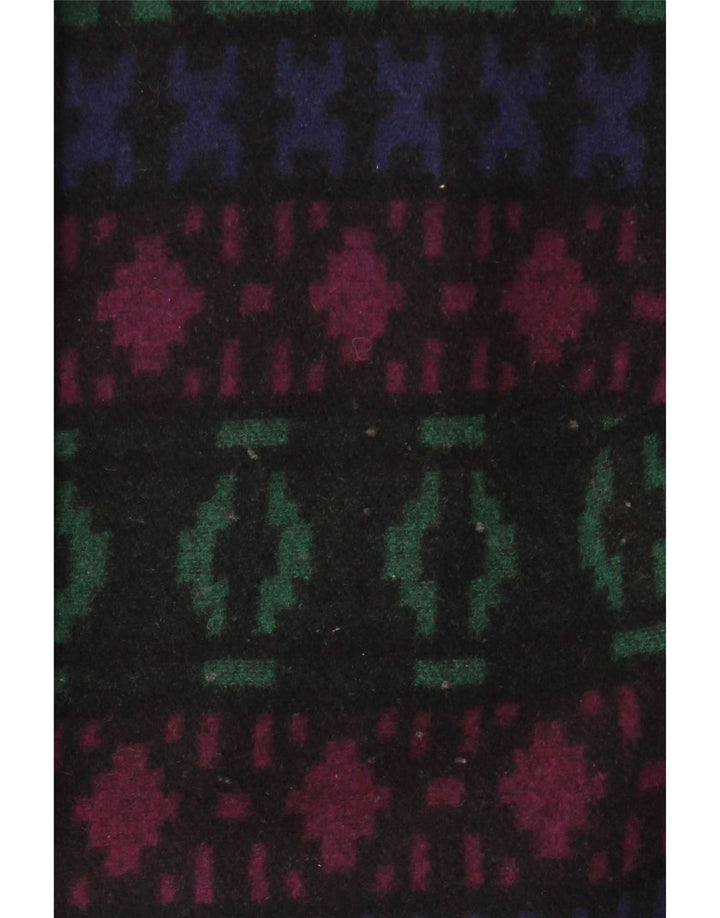Pardesiu vintage pentru femei UK 26 5XL Lână geometrică multicoloră