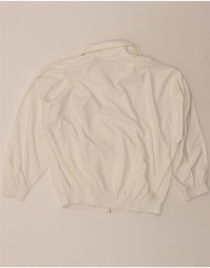 LOTTO Womens Oversized Tracksuit Top Jacket UK 10 Small White Polyester Vintage Lotto and Second-Hand Lotto from Messina Hembry 