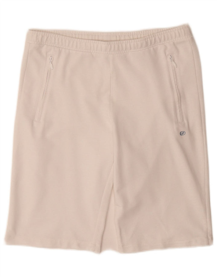 Pantaloni scurti sport pentru femei Lotto UK 12, bumbac alb mediu