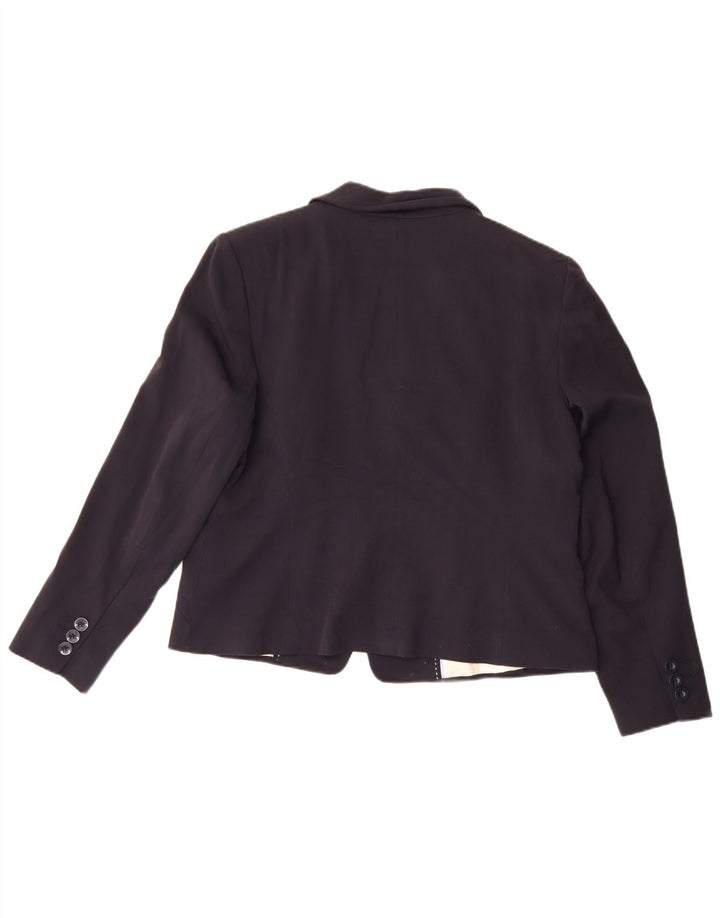 Jachetă pentru femei Marks & Spencer cu 1 nasture, UK 18 XL, poliester bleumarin