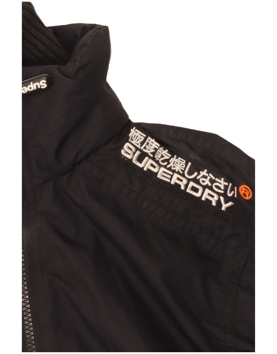Superdry Windcheater Graphic Windbreaker Jachetă pentru femei UK 16 Large Black
