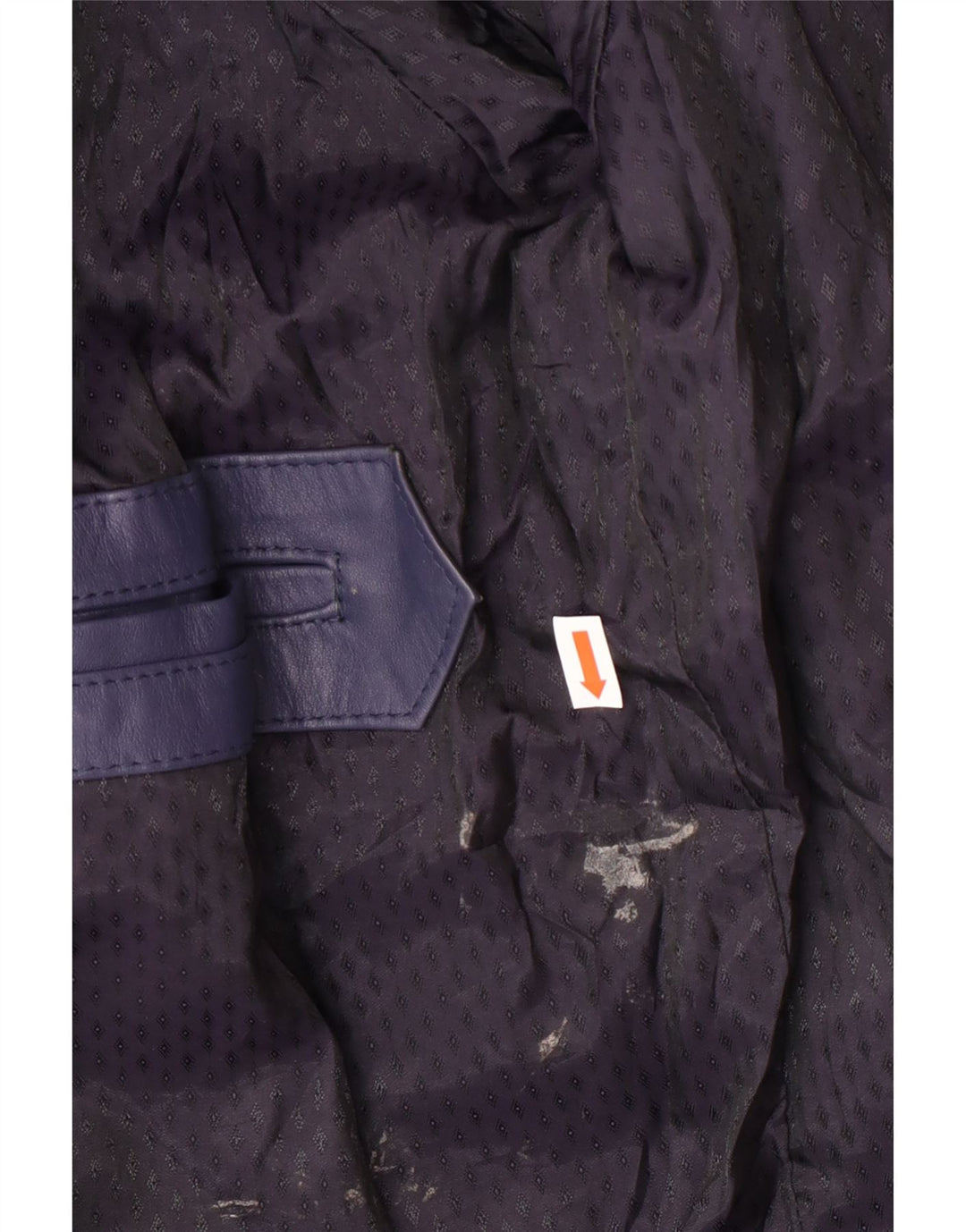 Jachetă Bomber din piele vintage pentru femei UK 14 Medium Bleumarin