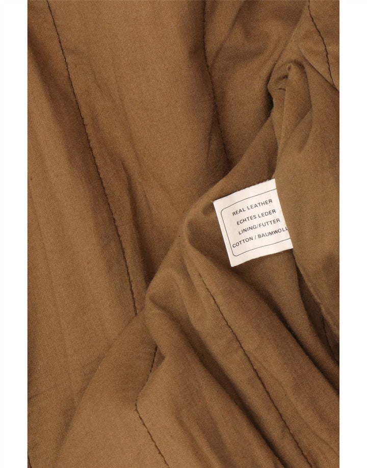 Jachetă din piele pentru bărbați Outback UK 42 XL din piele maro