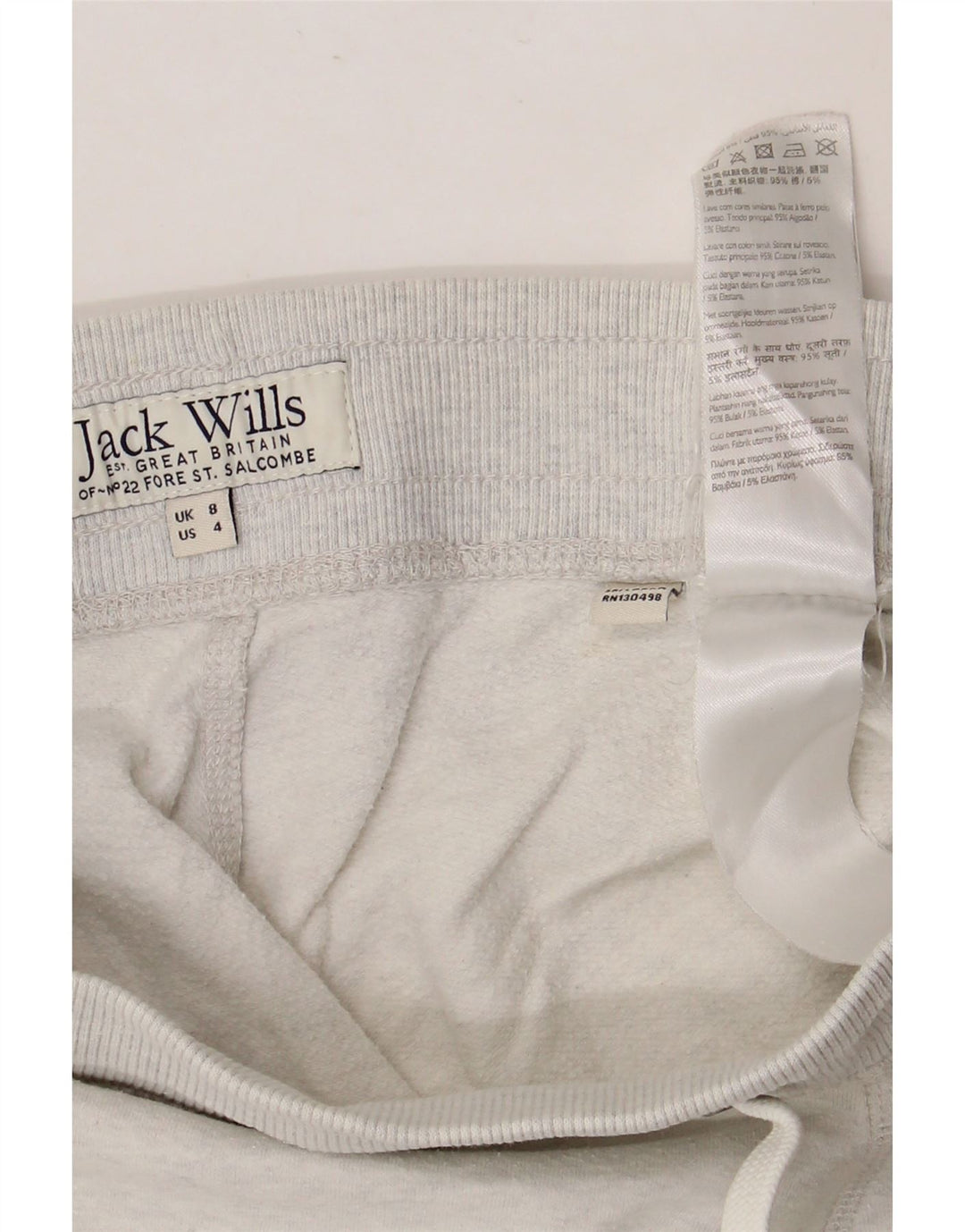 JACK WILLS Pantaloni de trening grafic pentru femei Joggeri UK 8 Small Gri