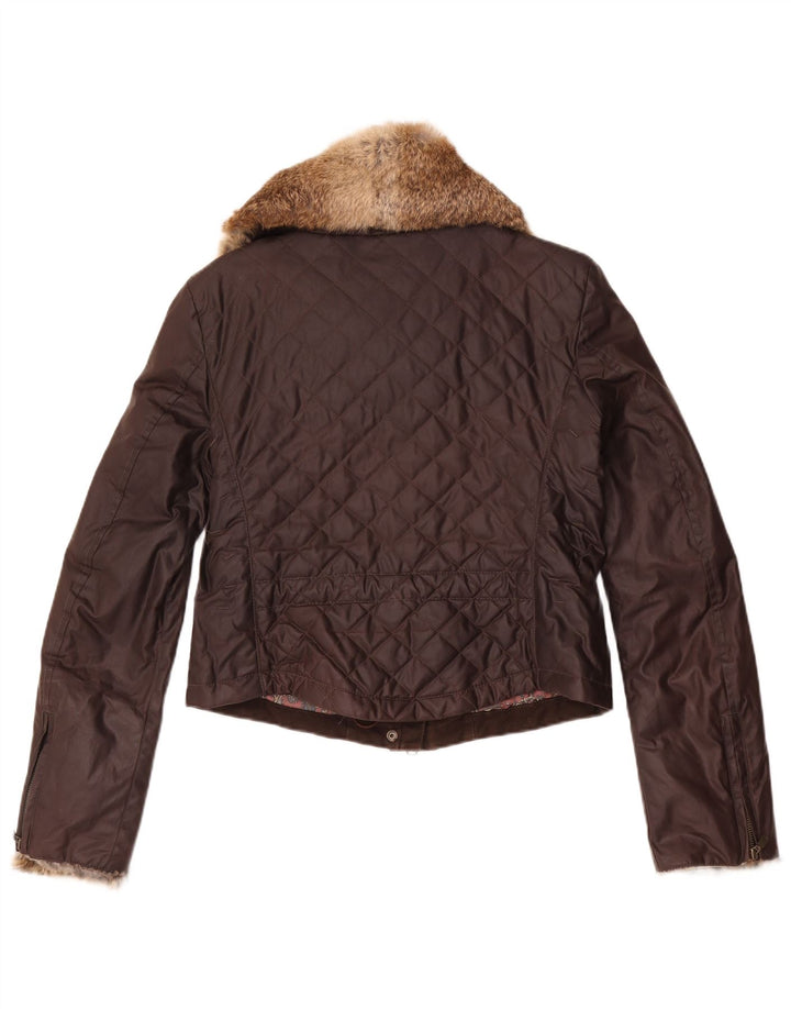 Jachetă matlasată pentru femei Belstaff IT 44, bumbac maro mediu