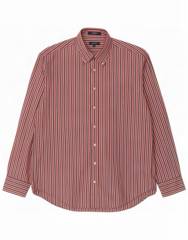 Gant Mens Shirt XL Red Striped Cotton