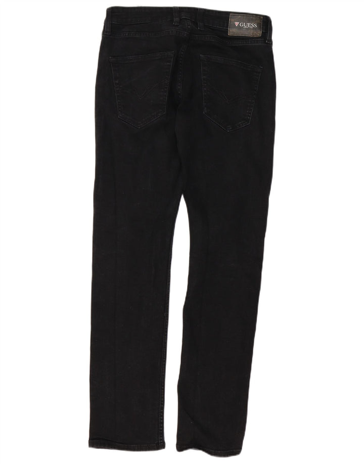 Blugi slim pentru bărbați Guess W30 L31 bumbac negru