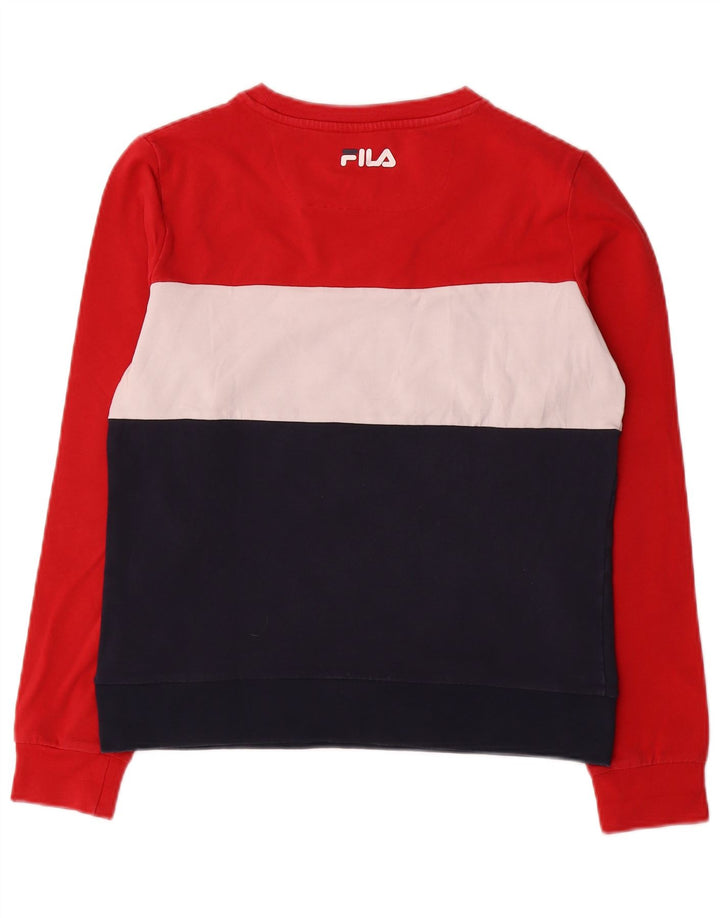 Pulover cu grafic pentru femei Fila UK 10 Small Red Colorblock