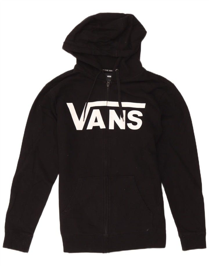 Pulover Vans Graphic Zip pentru bărbați, bumbac mediu negru