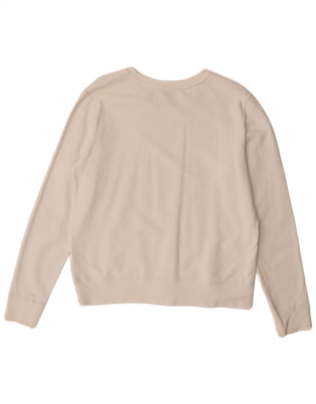 Calvin Klein Jeans Pulover cu grafic pentru femei UK 14 Medium White