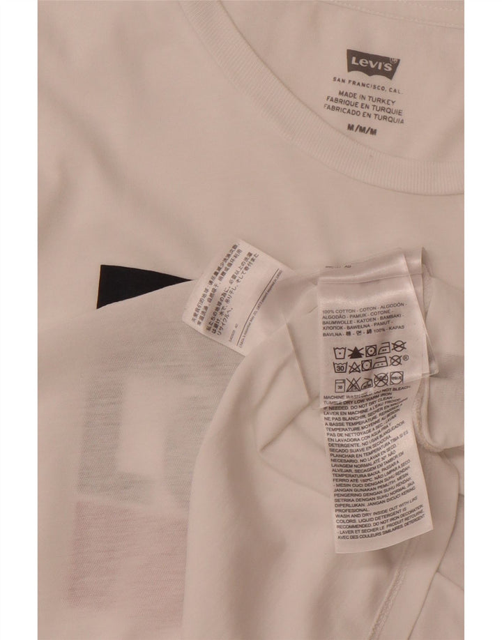 Tricou grafic pentru femei LEVI'S Top UK 12 Bumbac alb mediu