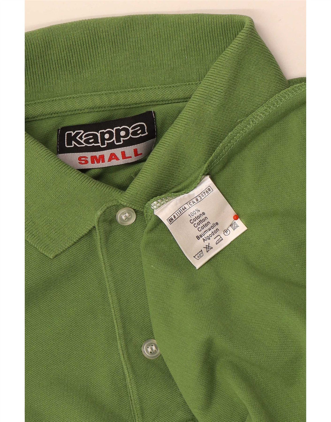 Cămașă polo pentru bărbați Kappa Bumbac verde mic