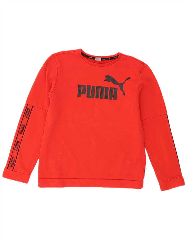 Puma Băieți Pulover Grafic Pulover 15-16 Ani Bumbac Roșu