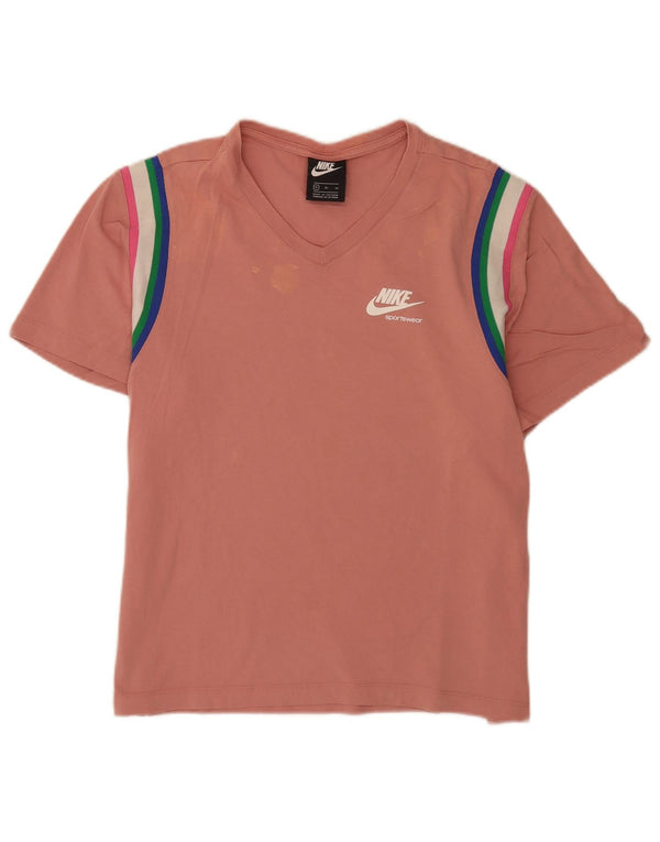 Top tricou pentru femei Nike UK 18 XL, bumbac cu dungi roz