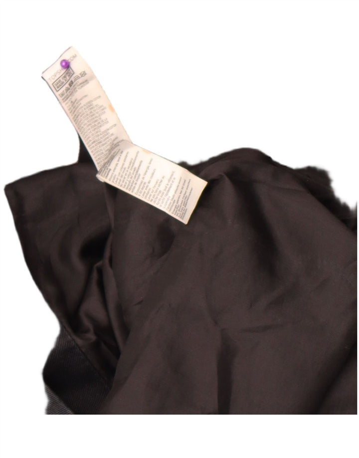 Jachetă bomber cu glugă Topshop pentru femei UK 8, bumbac negru mic