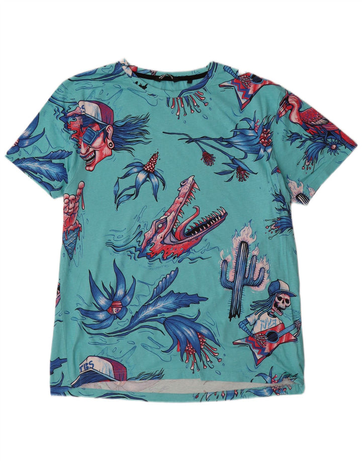 Tricou grafic Cropp pentru bărbați, cu croiala normală, 2XL, turcoaz