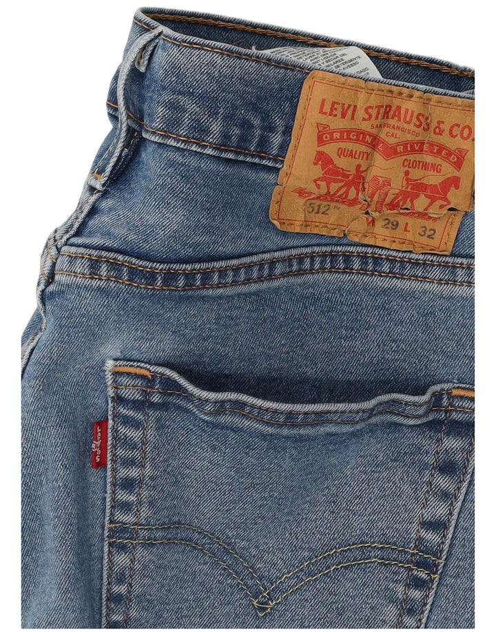 Levi's 512 Slim Tapered Jeans W29 L29 Blue Bumbac