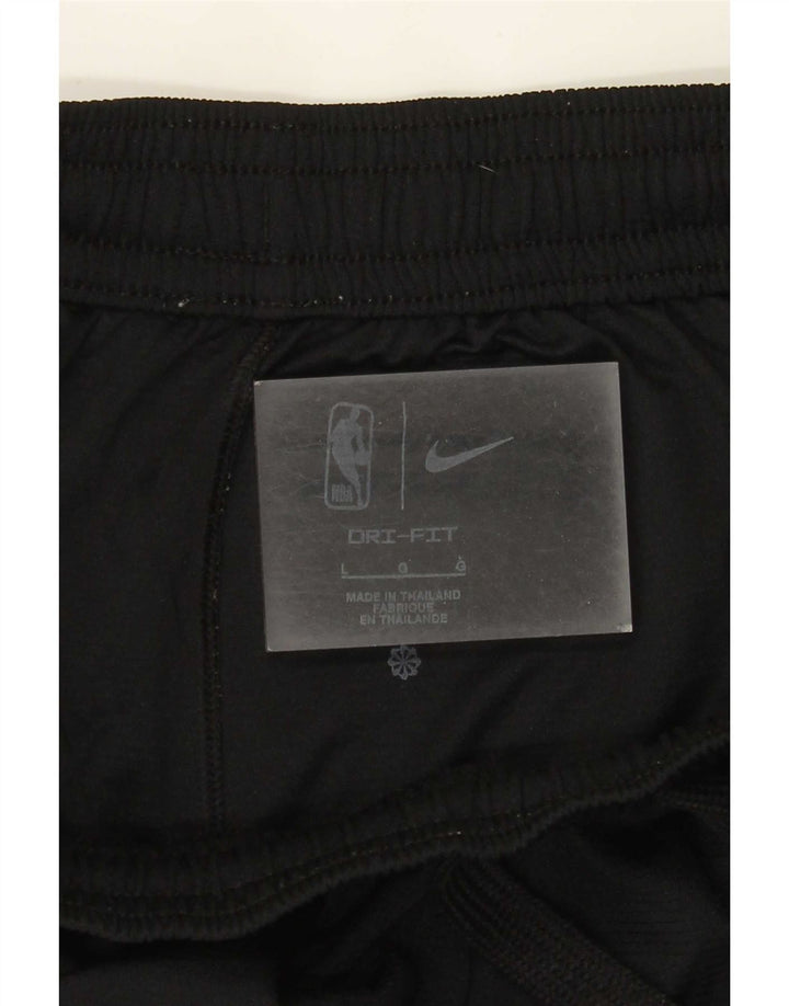 Pantaloni scurți sport Nike pentru bărbați Brooklyn Nets, mari, negru, cu dungi