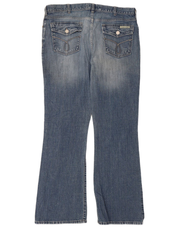 CALVIN KLEIN blugi evazați pentru femei US 16 XL W36 L32 albastru bumbac