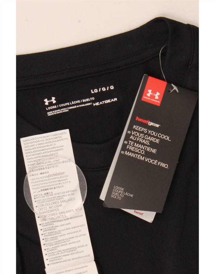 Tricou Under Armour pentru bărbați Heat Gear Top mare din poliester negru