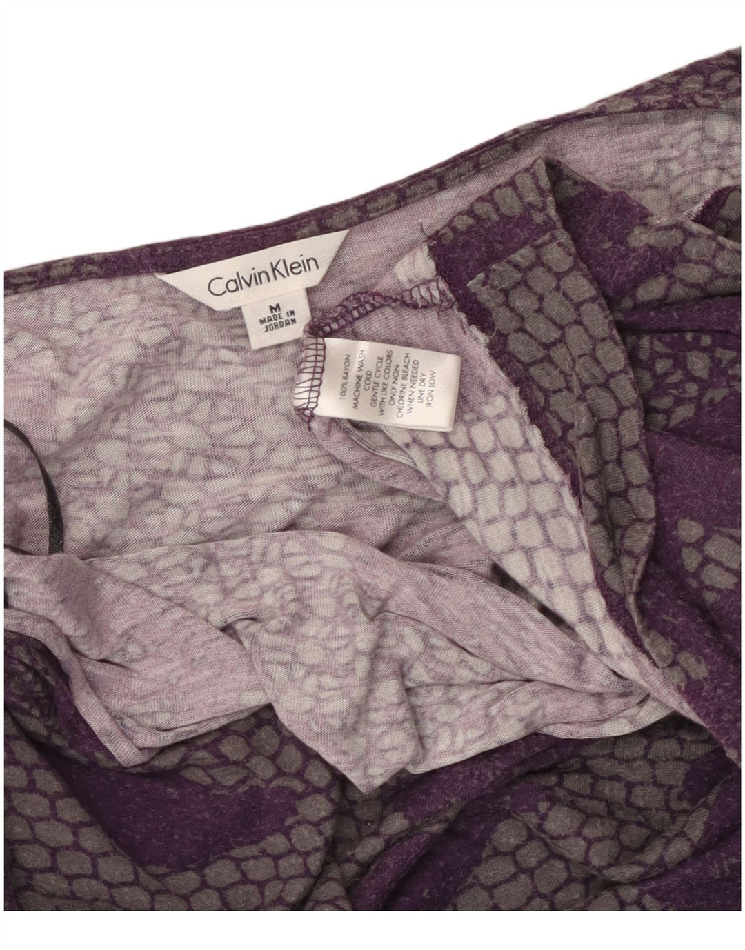 Bluză pentru femei CALVIN KLEIN Top UK 12 Medium Purple Floral Rayon