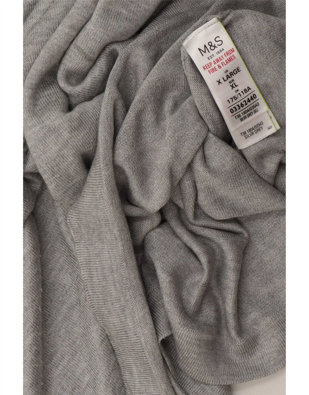 Marks & Spencer pulover supradimensionat pentru femei cu decolteu în V UK 18 XL gri
