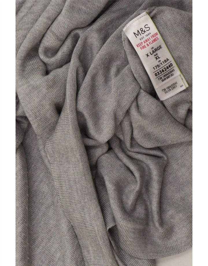 Marks & Spencer pulover supradimensionat pentru femei cu decolteu în V UK 18 XL gri
