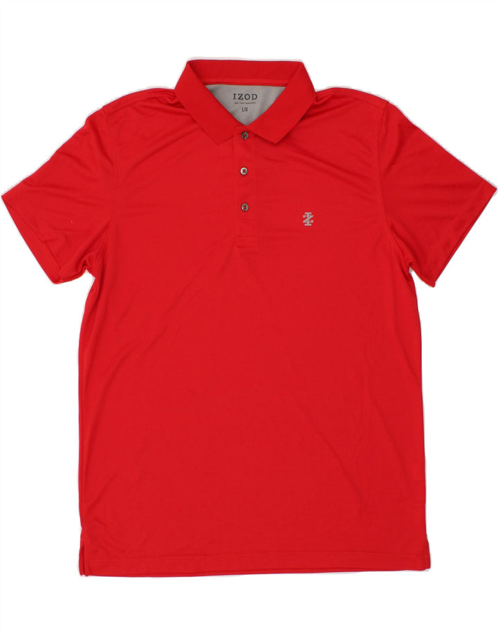 IZOD Mens Polo Shirt Large Red Polyester Vintage Izod and Second-Hand Izod from Messina Hembry 