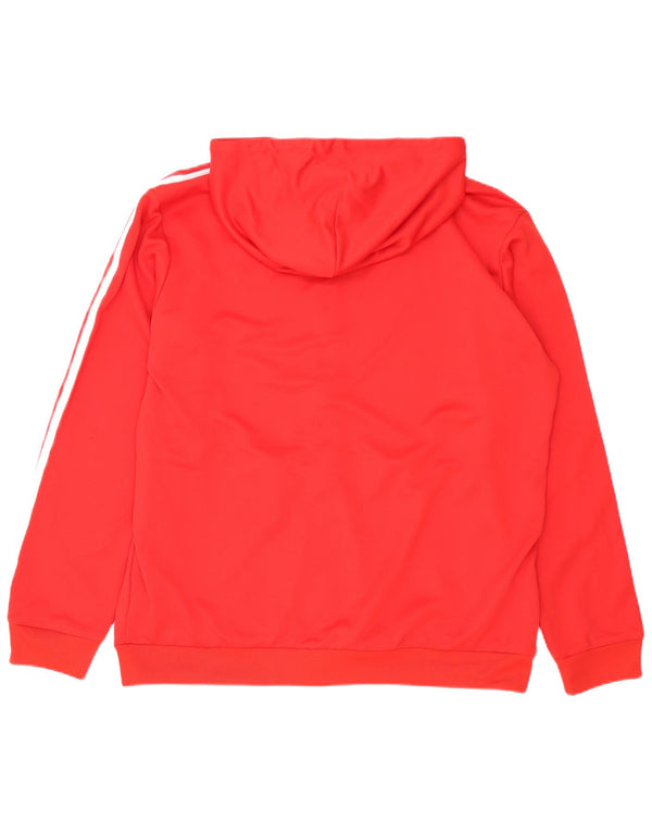 Pulover Adidas pentru bărbați, cu fermoar, XL poliester roșu