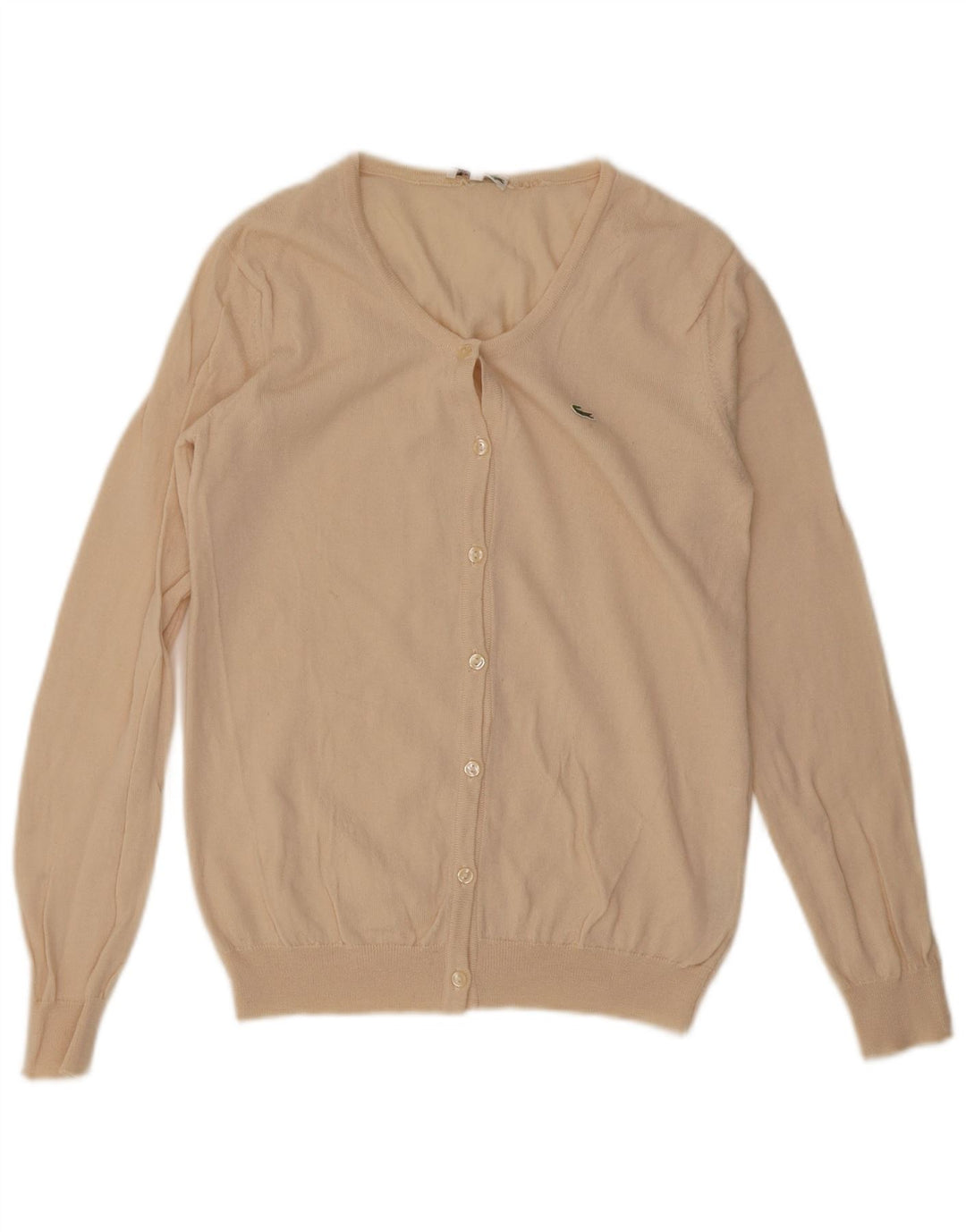 Pulover cardigan pentru femei Lacoste Mărimea 42 mare, bej, lână nouă