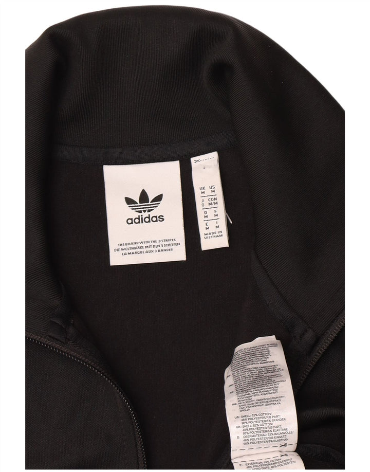 Jachetă de trening pentru bărbați Adidas, bumbac mediu negru