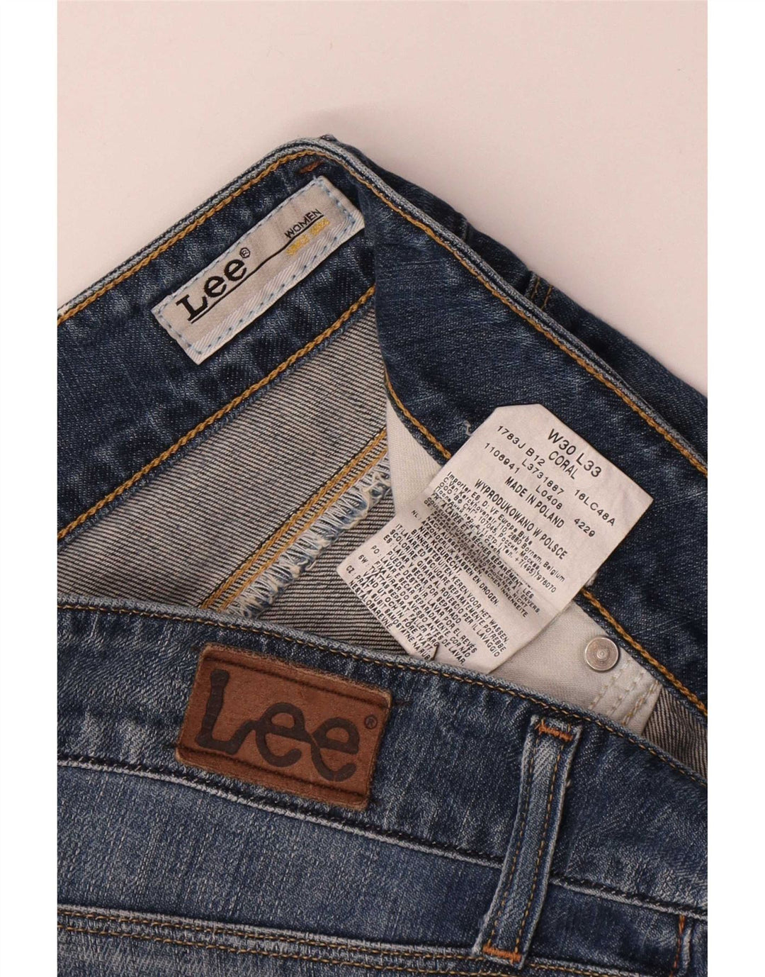 Blugi Lee Coral Bootcut W30 L33 Bumbac albastru