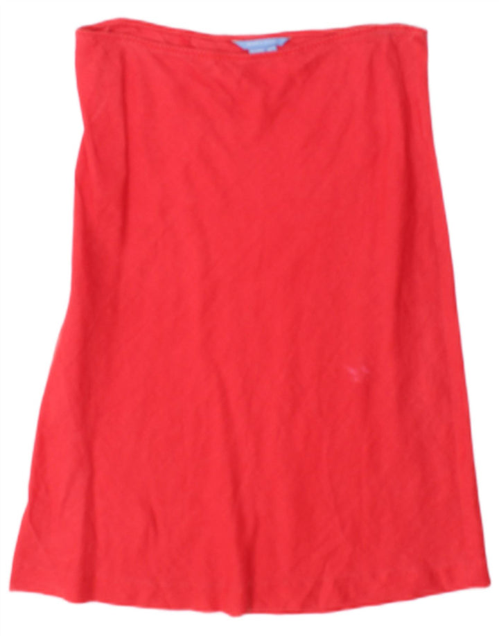 Fustă A-Line Femei Zara Medium W28 Red Ramie