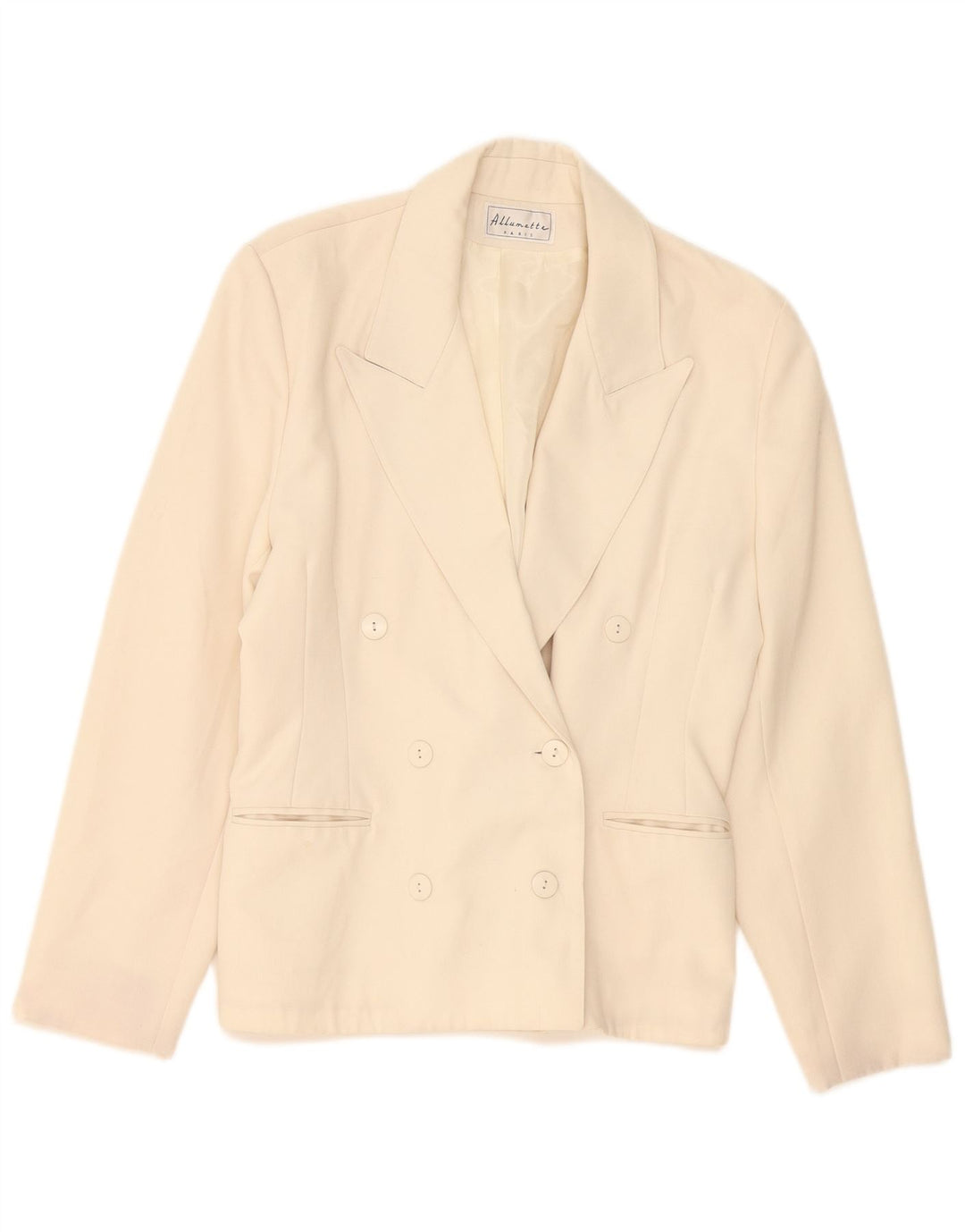 ALLUMETTE AC. Sacou blazer pentru femei la dublu piept Paris UK 12 Bej mediu
