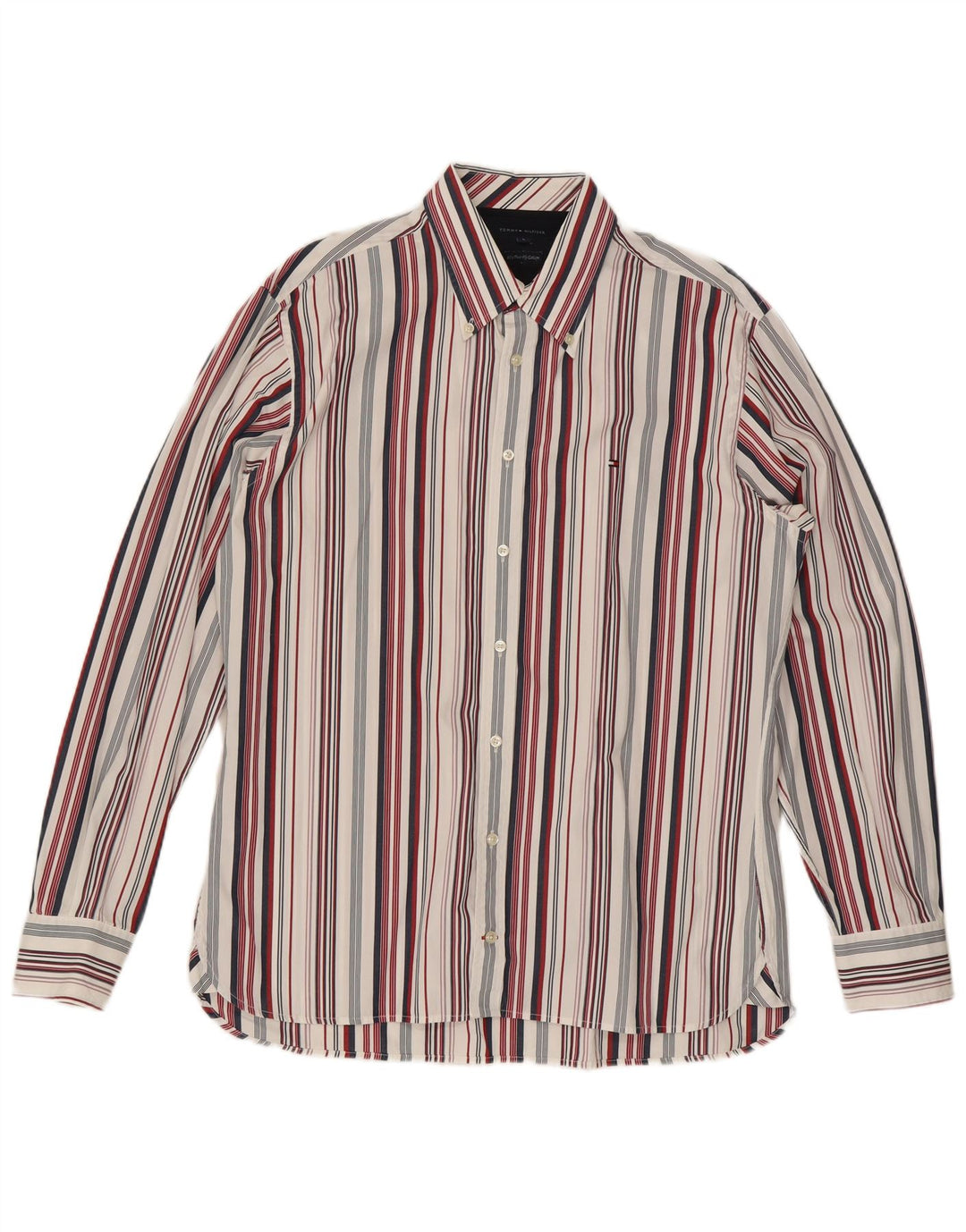 Cămașă pentru bărbați Tommy Hilfiger, bumbac cu dungi mari, multicolore