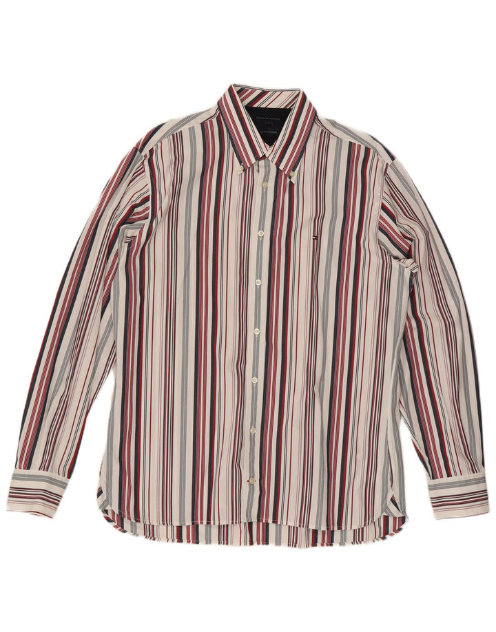 Cămașă pentru bărbați Tommy Hilfiger, bumbac cu dungi mari, multicolore