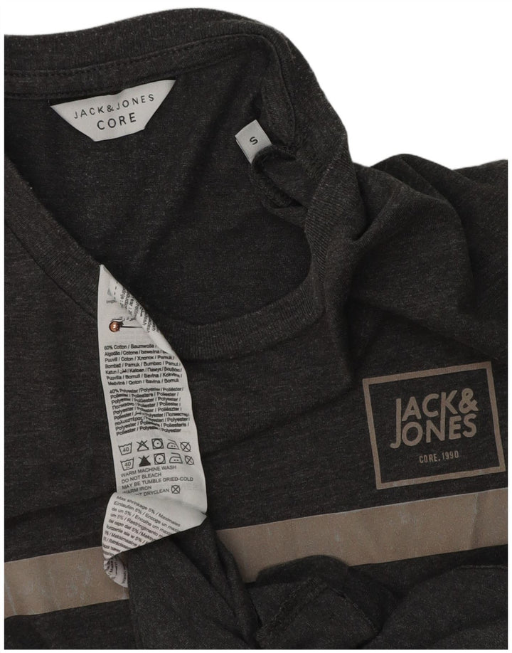 Tricou Jack & Jones pentru bărbați Top mic, gri, bumbac color bloc