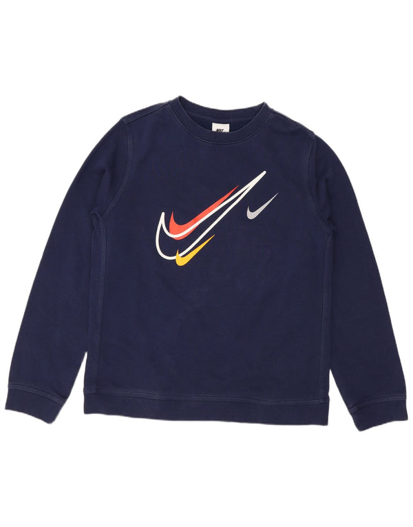 Hanorac cu grafic pentru băieți Nike 13-14 ani XL Bumbac bleumarin