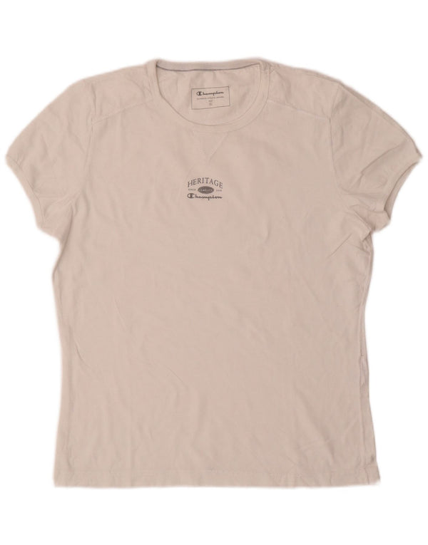 Champion Womens Heritage Classics T-Shirt Top UK 18 XL White Cotton