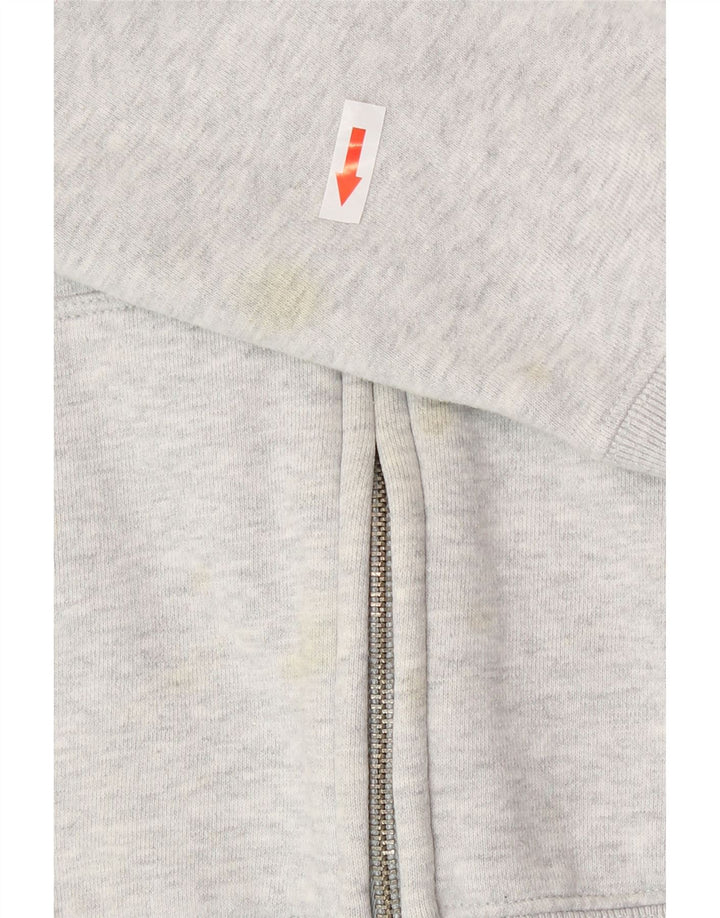 Gap Pulover cu capota cu fermoar grafic pentru femei, mare, gri bumbac