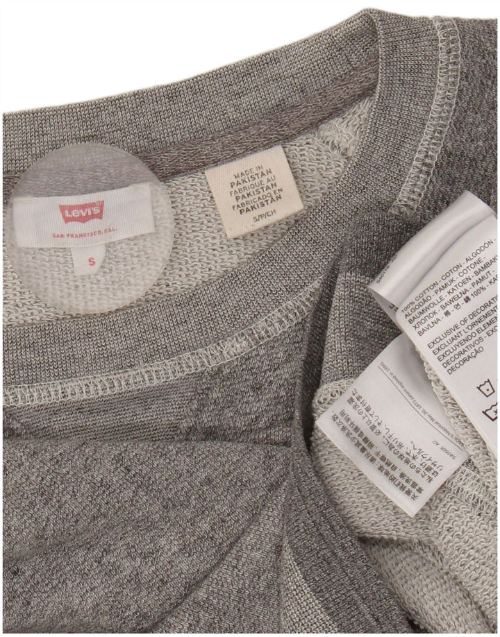 Pulover supradimensionat pentru femei Levi's UK 10 Bumbac cu pete gri mic