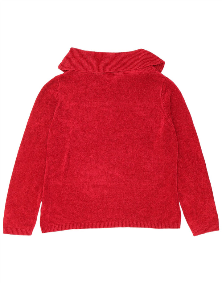 Pulover pentru femei Marks & Spencer, cu gât rulat, din viscoză roșie, UK 18 XL