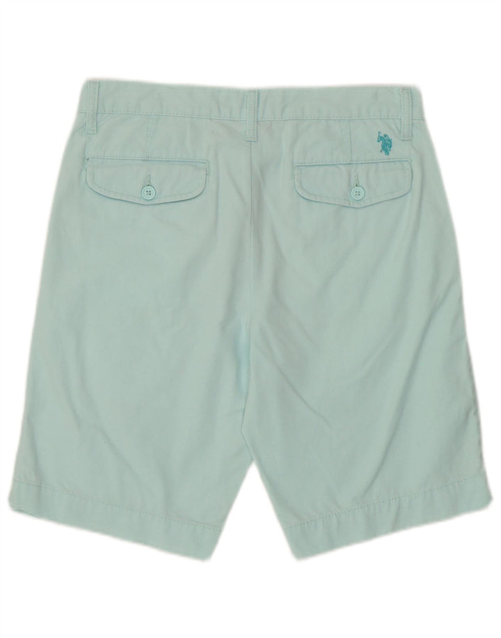 U.S. POLO ASSN. Pantaloni scurți chino pentru bărbați W30, bumbac albastru mediu