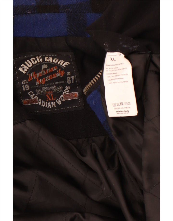 Bomber pentru bărbați MUCHMORE UK 42 XL Lână vichy albastră