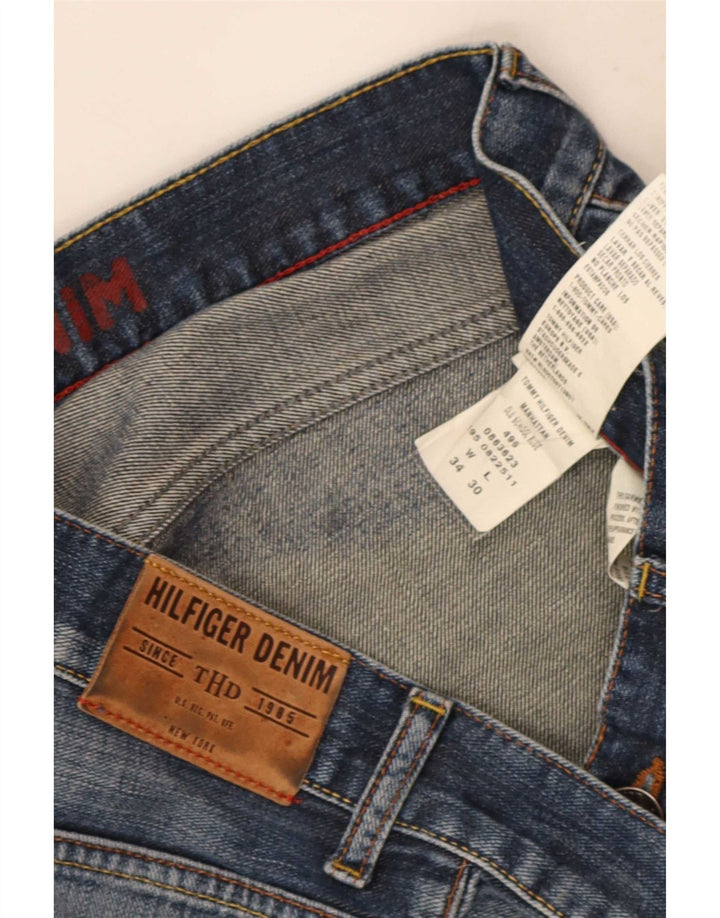Blugi drepti tăiați pentru bărbați Tommy Hilfiger W34 L26 albaștri